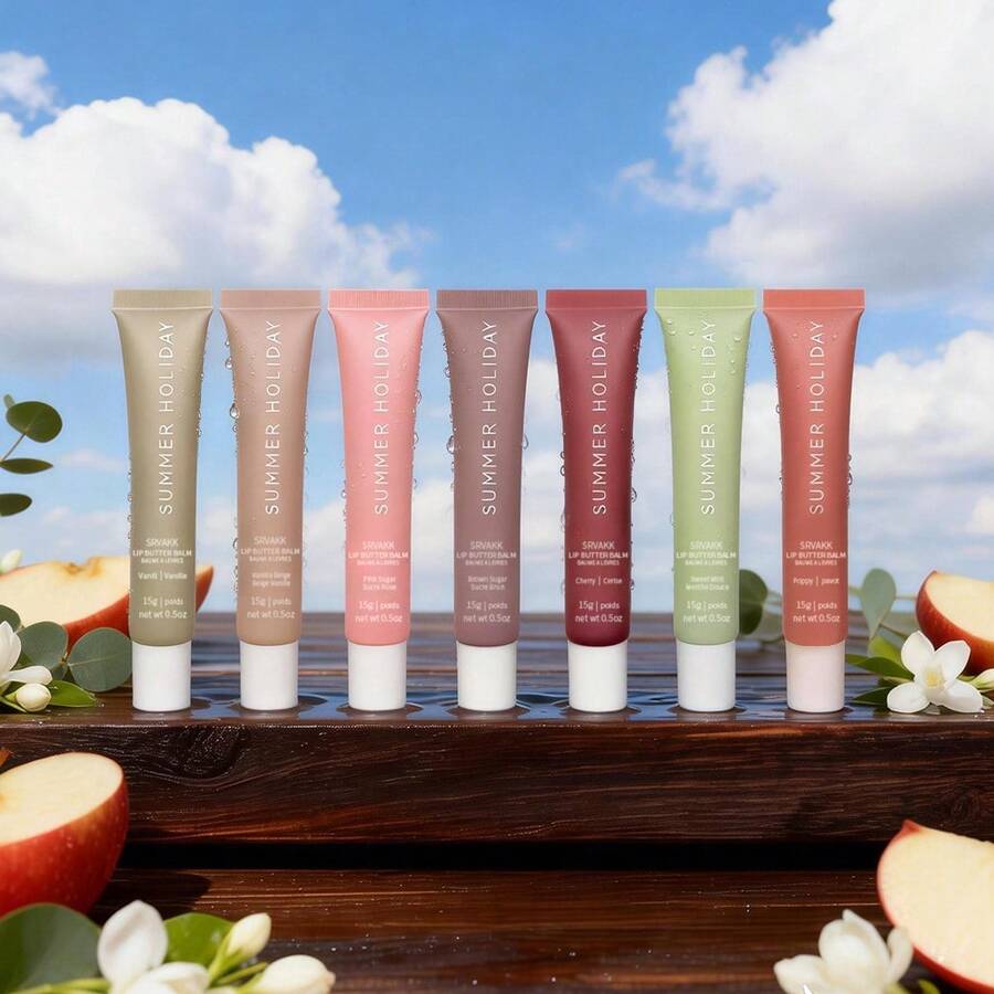 4pcs Lip Butter Balm - Conditioning Lip Mask And Lip Balm For Instant Moisture, Shine And Hydration - Sheer-Tinted, Soothing Lip Care - 彩色 - 查看 1