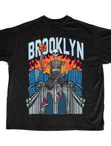 Brooklyn Basketball T Shirt _ Brooklyn Graphic Bootleg T Shirt _ Vintage Brooklyn T Shirt _ BKLYN - Negro - Ver 1