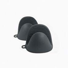 硅胶耐热手套 - 耐热防滑，适用于烘焙和烹饪，长方形设计，握感舒适，尤其适合空气炸锅使用，烘焙必备 | 长方形手套 | 耐用厨具 - 彩色 - 查看 11