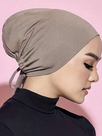 1ชิ้น แถบคาดศีรษะสีพื้น Modal สำหรับผู้หญิง พร้อมเชือกผูกปรับได้ เหมาะสำหรับใส่ในชีวิตประจำวัน