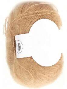 EstiloSoft Hilo de Angora Mohair Rollo de 26g, Fibra de Lujo Ligera para Ropa de Crochet, Bufandas, Suéteres, Gorros y Manualidades - Color Crema Hilo de Angora Mohair Suave Rollo de 26g, Ultra Ligero Versión Mejorada - 1 - Ver 6