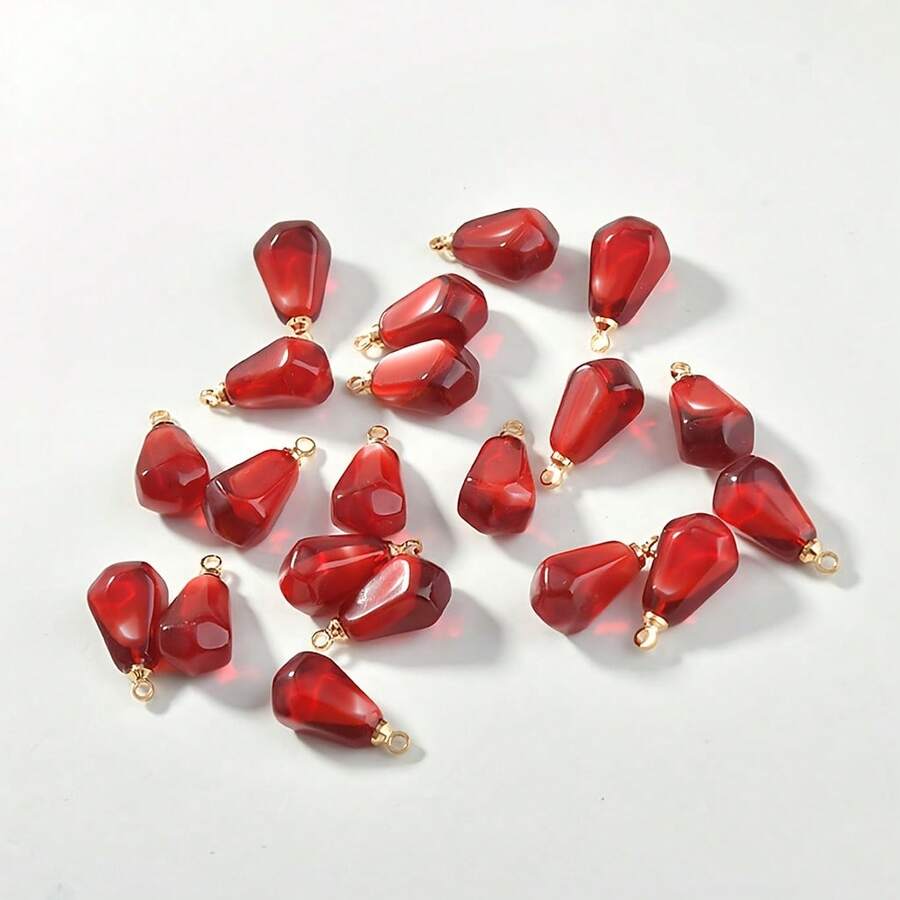 5PCS Charming Pomegranate Seed DIY Accessories Suitable For Handmade DIY Earrings Necklaces Bracelets - 混色5pcs - 查看 1