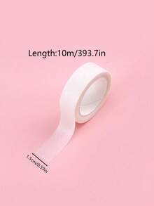 1/2/5卷 15mm x 10m 纯白色黑色基础装饰纸可书写自粘和纸胶带 学校用品文具