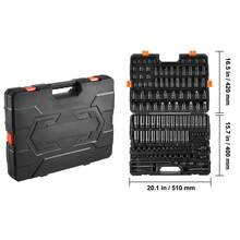 Sockets - 1 Cr-mo 130 Stück 1/4", 3/8", 1/2" SAE Und Metrisch Tief & Leicht - View 10