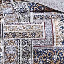 三件套床上用品，柔软透气的轻盈床裙，超细纤维材质，印花图案毯子，适合四季家居装饰，是节日送礼的理想之选，加大尺寸，适用于双人床（1件被子+2个枕套），不含枕芯 - 駝色 - 查看 5