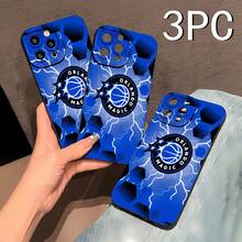 Funda de teléfono con espejo y diseño de relámpagos de los Orlando Magic. También funciona como espejo y es compatible con  17,  16 Pro Max,  15 Pro Max,  13 y  12. Fabricada en TPU, ofrece protección contra golpes y caídas. Ideal para cualquier aficionado al baloncesto, esta funda es un regalo ideal para familiares, amigos, novios o novias, y es perfecta para cumpleaños, festividades o eventos deportivos. - Negro - Ver 3