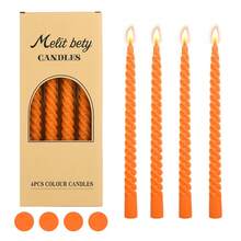 10-Inch Dripless Taper Candle Set (4pcs) - Cocoa Brown Taper Candles, Perfect For Spring - Smokeless, Odorless, Long Burning Time - Hand-Poured, Colorful Candle Holders - Chocolate Color - Multicolor - View 21