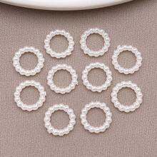 100pcs/Pack ABS Pearl-Effect Hollow-Out Heart & Butterfly DIY Charms. Hot-Selling Mini 3D Embellishments And Filigree Pearl Accessories. - White - View 20