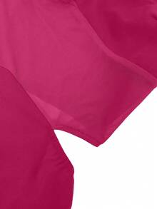 1 pièce Robe élégante et sexy en maille transparente de couleur unie avec découpe en V pour femmes, idéale pour les soirées, les sorties, les anniversaires, les séances photo et les représentations, printemps/été - Rose vif - Voir 9