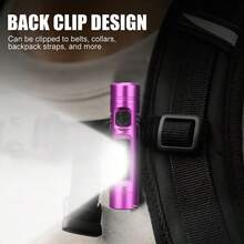 1pc Strong Magnetic Type-C Rechargeable Flashlight | Alloy Body Long Battery Life | 9 Modes For Car Home Emergency Lighting Tool