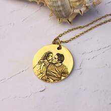 Dây chuyền ảnh cá nhân hóa, Dây chuyền chân dung tùy chỉnh, Quà tặng Ngày Valentine, Quà tặng Ngày của Mẹ, Quà tặng cho bố, Quà tặng cho cô ấy - Ảnh nhiều màu - Xem 8