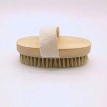 Boar Bristle Bath Brush, Soft Bristle Back Brush, Wooden Handle Soft Bristle Bath Cleaning Brush - Multicolor - View 4