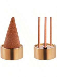 EstiloSoporte de Incienso de Cobre, Soporte para Conos de Incienso, Soporte para Varillas de Incienso, 3 Estilos, Incense Holder, Pequeño, 1Versión mejorada - 1 - Ver 4