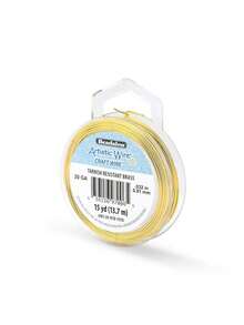 EstiloArtistic Alambre de Latón Resistente al Deslustre de Calibre 34 / .16 Mm, 30 Yd / 27.4 M, Color Dorado Versión Mejorada - Carrete de  minorista - Ver 2