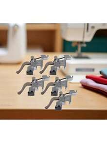 EstiloGLOGLOW Adaptador de V¨¢stago Bajo a Presi¨®n para M¨¢quina de Coser, 5 Piezas, Soporte de Pie Multifuncional, Compatible con M¨¢quinas Dom¨¦sticas y ProfesionalesVersión mejorada