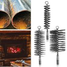 Chimney Brush Cleaning Brush 30/50/80 Mm Steel Wire Fireplace Flue Pipe Rust Deburring Dryer Vent Cleaner Brush Head Kit - 3pcs - 查看 7