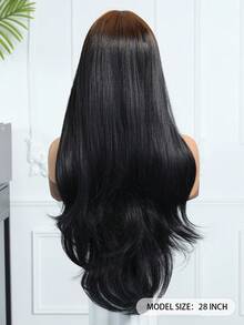 28英寸长款渐变棕色合成假发，中分棕色长卷发，适合女性日常派对、角色扮演、节日护理，自然性感简约休闲运动风，耐热假发，适合角色扮演、假日派对、日常佩戴，也适合派对、音乐节等场合。 - 漸層棕色 - 查看 5