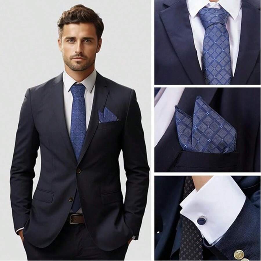 Men Cufflinks & Buttons - Blue - View 1