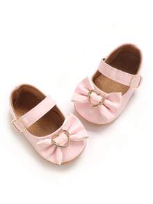 Zapatos de estilo Mary Jane suaves y elegantes para niñas bebé, de 0 a 1 año, para primavera/otoño - Rosa - Ver 4