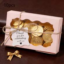 10pcs/12pcs/Pack Wedding Party Valentine's Day Cookie Baking Box With Window, Dessert Box With Drawstring Tag Card, Chocolate Box Pastry Gift Packaging Paper Box, Suitable For Various Holidays - Multicolor - View 17