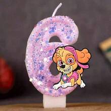 新款汪汪队立大功蜡烛数字生日蛋糕气球背景周年纪念派对婴儿派对蜡烛场景装饰 - 彩色 - 查看 20