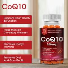 Natural Coenzyme Q10 Antioxidant Supplement 200mg For Heart, Brain & Immunity Support - 120 Capsules - 1 Bottle - View 6