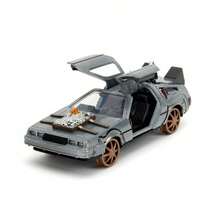 Simba 1/32 Scale Back To The Future Time Machine Alloy Car Model, Openable Doors Collectible Toy, Children & Adult Toy, Boys Birthday Gift Racing Car Toy Model - Ⅲ B - View 6