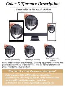 Peluca con diadema integrada de 9 pulgadas con flequillo, extensión de cabello para mujeres, tapa de cabello invisible y sin costuras para cubrir canas - Multicolor - Ver 9