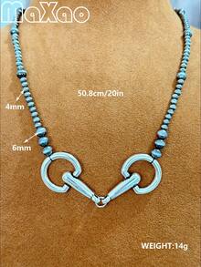 Women's Vintage European & American Bohemian Style Horse Bit Alloy Jewelry Set, Can Be Purchased Separately, Ideal For Equestrian Enthusiasts, Wear It To Receive Compliments From Friends, Add It To Your Jewelry Box Now - Antique Silver - View 11