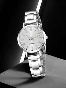 4PCS/Set Women's Ladies Female Quartz Wrist Watches Alloy Minimalist Luxury Vintage Elegant Jewelry Y2K Party Dress Vacation Holiday Festival Gift Valentine's Day Watch Bracelet Set - Multicolor - View 3