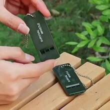 1pc Outdoor Survival Whistle, 3-In-1 Rescue Whistle, Emergency Whistle, Student Training Whistle, Referee Whistle, Suitable For Travel, Hiking, Adventure, Trekking, Climbing, Outdoor Survival, High-Pitched Earthquake Rescue Whistle, Applicable For Camping And Hiking Emergencies, Emergency Gear, Camping Supplies, Camping Accessories, Gift For Men - Multicolor - View 4