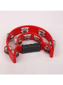 1个成人塑料打击乐器铃鼓，双排手柄铃鼓，乐器铃鼓，节奏乐器，手持打击鼓，派对用品，铃鼓流苏，成人乐器，打击乐器铃鼓，双排摇铃，KTV氛围道具，酒吧氛围道具，手持摇铃，乐器配件，手持摇铃花鼓圈，打击乐器 - 彩色 - 查看 14