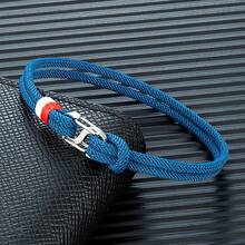 Men's Simple Fashion Navy Blue Bracelet, Suitable For Daily Wear