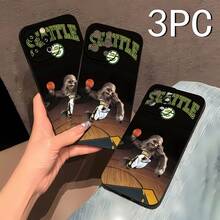 La funda de espejo de , la mascota del baloncesto, le da un toque divertido a tu dispositivo y demuestra tu pasión por el baloncesto. Compatible con  17,  16 Pro Max,  15 Pro Max,  13 y  12. Fabricada en TPU resistente, ofrece protección contra golpes y caídas, lo que la hace elegante y práctica. Un regalo perfecto para fanáticos del deporte, amigos, familiares, cumpleaños o cualquier ocasión especial. - Negro - Ver 3