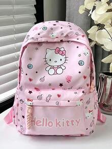 Mochila grande de alta capacidad y peso ligero Sanrio 2025, mochila impermeable con diseño de dibujos animados lindos, adecuada para estudiantes, estilo kawaii, diseño ergonómico - Multicolor - Ver 2