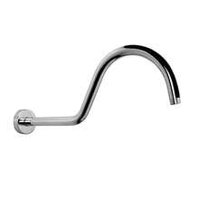 fdgcBrazo y Chapetón de Acero Inoxidable para Regadera de DuchaCuello de Cisne de Arco Alto en Forma de S Tubo Prolongador de Acero Inoxidable para Duchas Altas 21 Pulgadas Cromo MX-CV-50038ser - Cromo 54CM - Ver 2