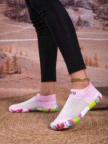 ZVB Barefoot-Friendly Water Shoes, Soft-Soled Women's Beach Shoes For Swimming, Diving, Fishing, Outdoor Quick-Drying Summer Sandals, Non-Slip & Breathable - White Pink - View 5