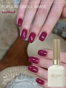 XEIJAYI 1pc 15ml Gel Nail Polish - Long-Lasting Glossy, High-Saturation Shine, Gel Nail, Suitable For Salon Manicure DIY, Women's Gift - Hot Pink - View 2