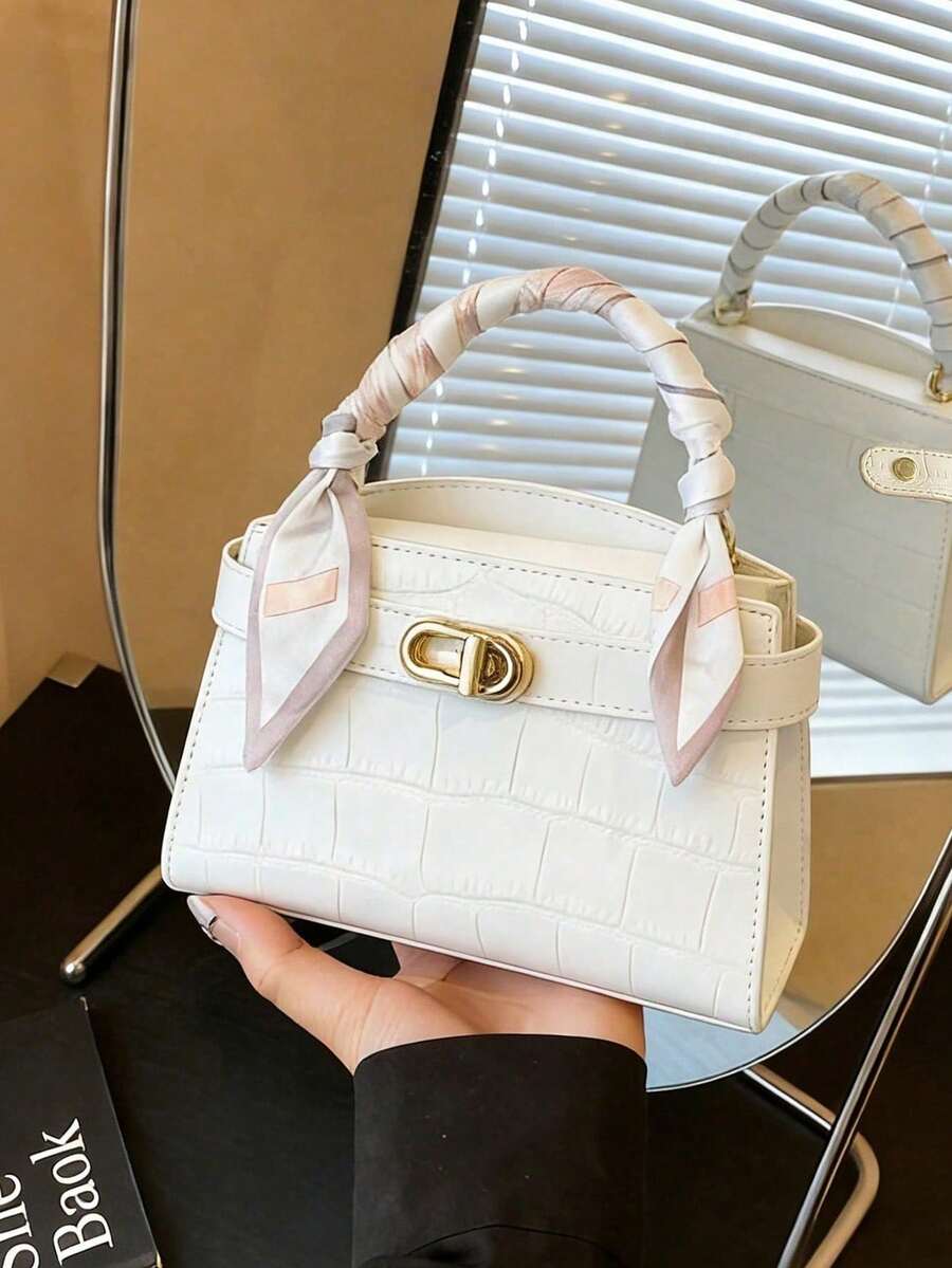 Mini Fashionable Versatile Solid Color Casual Handbag For Women