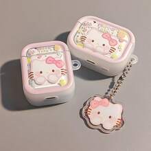 Sanrio 1pc Thick Headphone Protective Case With Kitty Cat Pattern, Compatible With Apple 1/2/3/4/Pro/Pro2/Pro3 - Pink - View 1