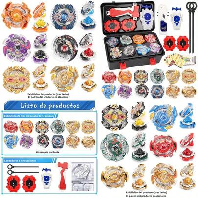 Battling Burst Gyros Tops con Lanzadores BidireccionalesPeonzas Burst Batalla Burst Quadrive Tops De Juego Combate Series con Caja Portatil Set Regalo De Cumpleaos Juguete para Nios Mayores 5 AosJuguetes clásicos de la infancia, imprescindibles para niños