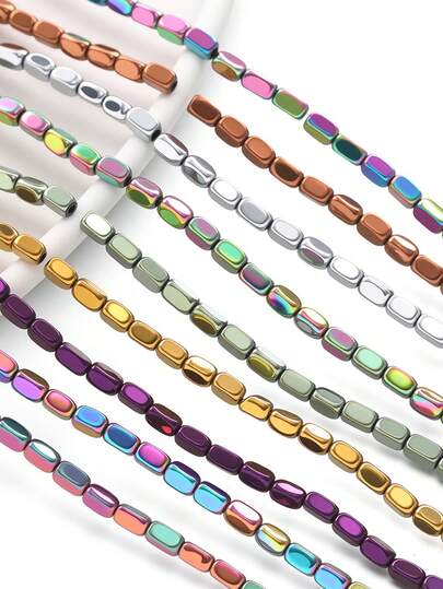 1 颗珠光黑色胆结石，椭圆形/方形，半成品，散珠，手工 DIY 手链、项链、配饰材料