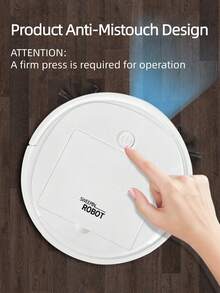 3-In-1 Robot Vacuum Cleaner And Mop Combo, USB Rechargeable, Strong Suction, 60 Min Runtime, Slim & Quiet Design, Suitable For Pet Hair, Hard Floors & Daily Cleaning, Auto-Direction Mop, Pet Hair Cleaner | Robot Vacuum Cleaner | USB Rechargeable - Multicolor - View 6