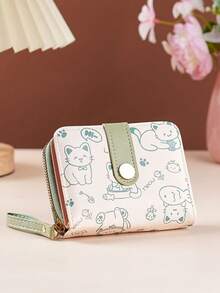 Dompet Mini Wanita, Motif Kucing Lucu, Dompet Koin Kecil dengan Resleting, Banyak Slot Kartu, dan Tali Pergelangan Tangan - Ringan dan Portabel, Dapat Menyimpan Uang Tunai, Kartu Identitas, dan Koin, Dompet Pendek Kapasitas Besar, Dompet Koin Kulit Imitasi yang Modis dan Menggemaskan, Cocok untuk Penggunaan Sehari-hari, Bepergian, dan Hadiah Ideal untuk Teman dan Keluarga. - MultiWarna - View 13