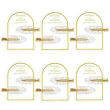 12/10/6/4/2pcs Women Silver Glitter Bridesmaid Hair Clips, Cardboard Crease-Free Hair Clips For Wedding Proposal Gift - Silver - View 14
