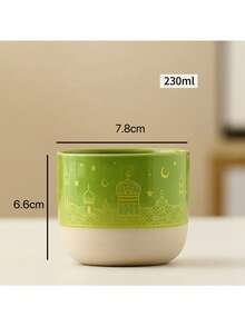 1个手工陶瓷星月图案可重复使用茶/咖啡杯，适用于浓缩咖啡和茶，是居家、办公和送礼的理想之选。 - 彩色 - 查看 9