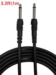 Cable de guitarra eléctrica de 1/4 pulgada, 10 pies, cable recto negro para amplificador de guitarra, cable de instrumento, adecuado para guitarra eléctrica, mandolina, amplificador de bajo, teclado, mezclador, ecualizador, altavoz (3 metros) - Negro - Ver 10
