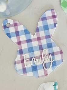 定制复活节篮子标签 | 复活节姓名标签 | 兔子姓名标签 | 亚克力复活节标签 | 定制复活节标签 | 个性化复活节标签 | 鸡蛋篮子标签 包包挂饰 钱包挂饰 - 彩色 - 查看 11