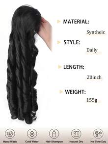 Synthetic Wigs Wavy Hair Ponytail Extensions Roman Curl Ponytail Hairpiece With Drawstring Curl Ponytail Suitable For Women's Daily Wear And Gatherings - Multicolor - View 6