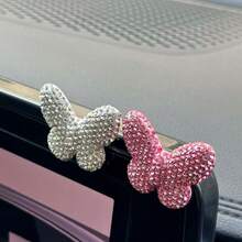 Decoración de coche con diamantes de imitación en forma de estrella, elegante adorno de mariposa de princesa para el salpicadero, regalo para mujeres, Día de San Valentín